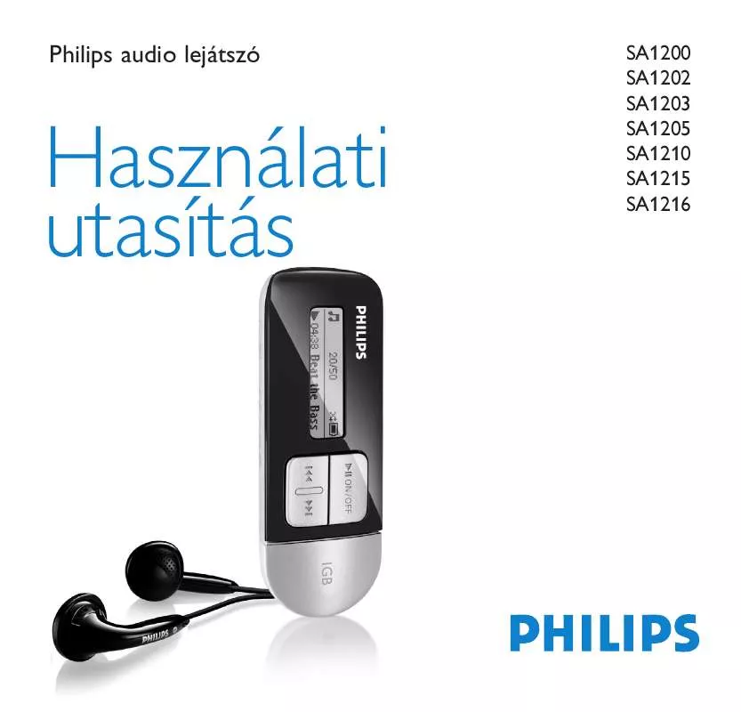 Mode d'emploi PHILIPS SA1202