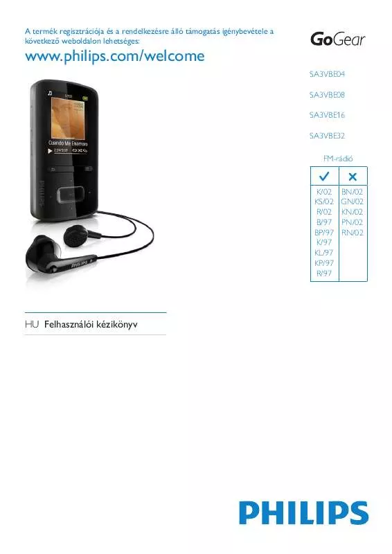 Mode d'emploi PHILIPS SA3VBE04KL