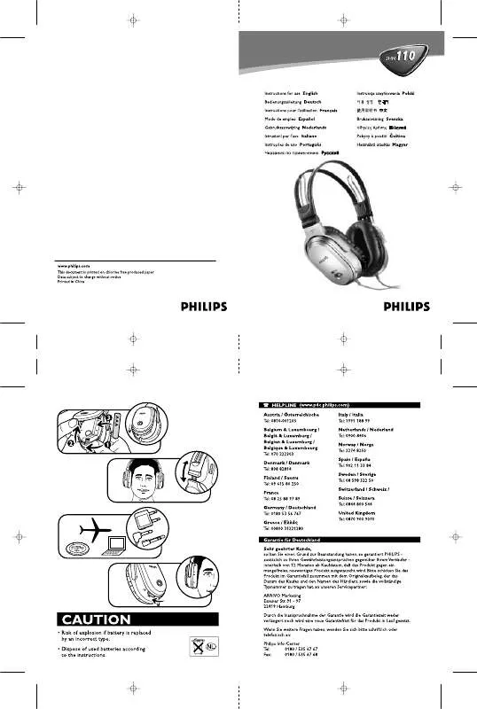 Mode d'emploi PHILIPS SBCHN110