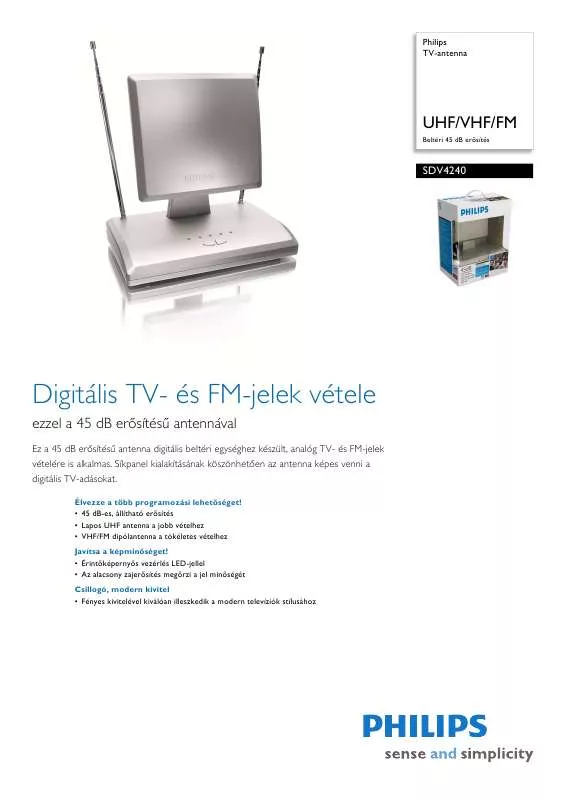 Mode d'emploi PHILIPS SDV4240