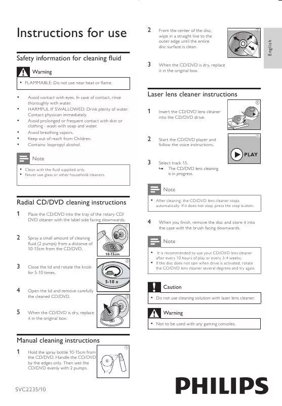 Mode d'emploi PHILIPS SVC2235