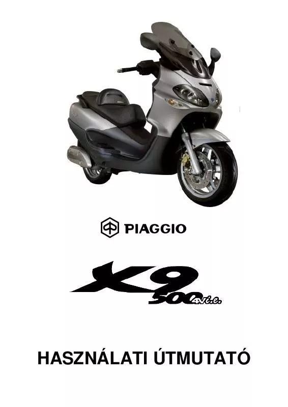 Mode d'emploi PIAGGIO X9 500 4VI E