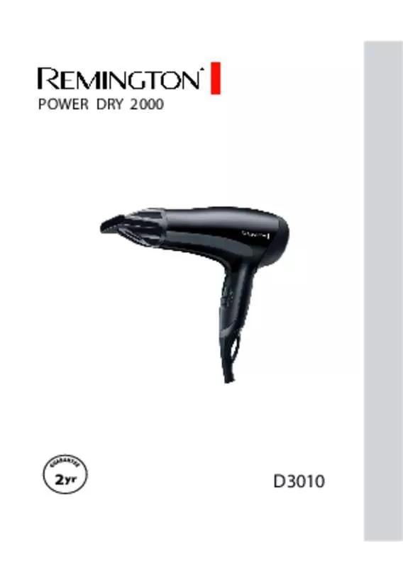 Mode d'emploi REMINGTON ECO 2000W D3010