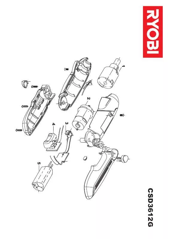 Mode d'emploi RYOBI CSD3612G