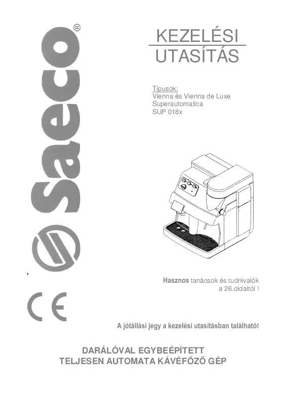 Mode d'emploi SAECO SUP 018X