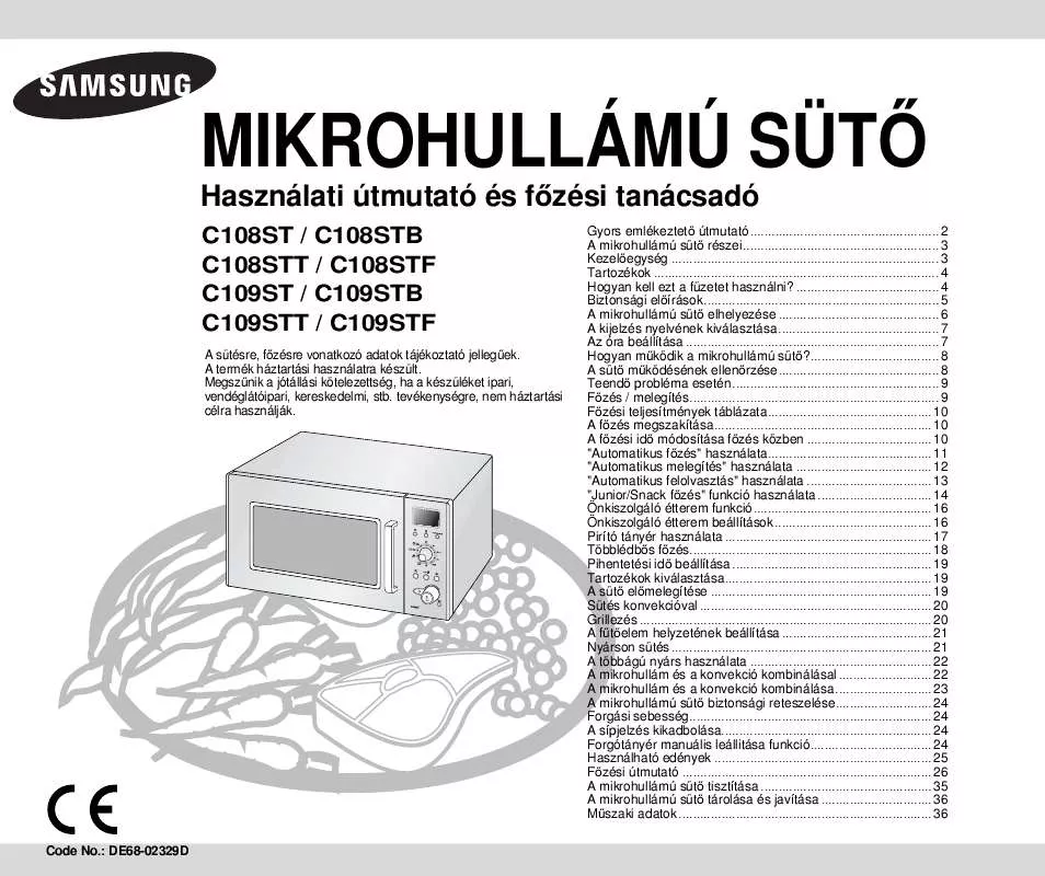 Mode d'emploi SAMSUNG C108STF-5