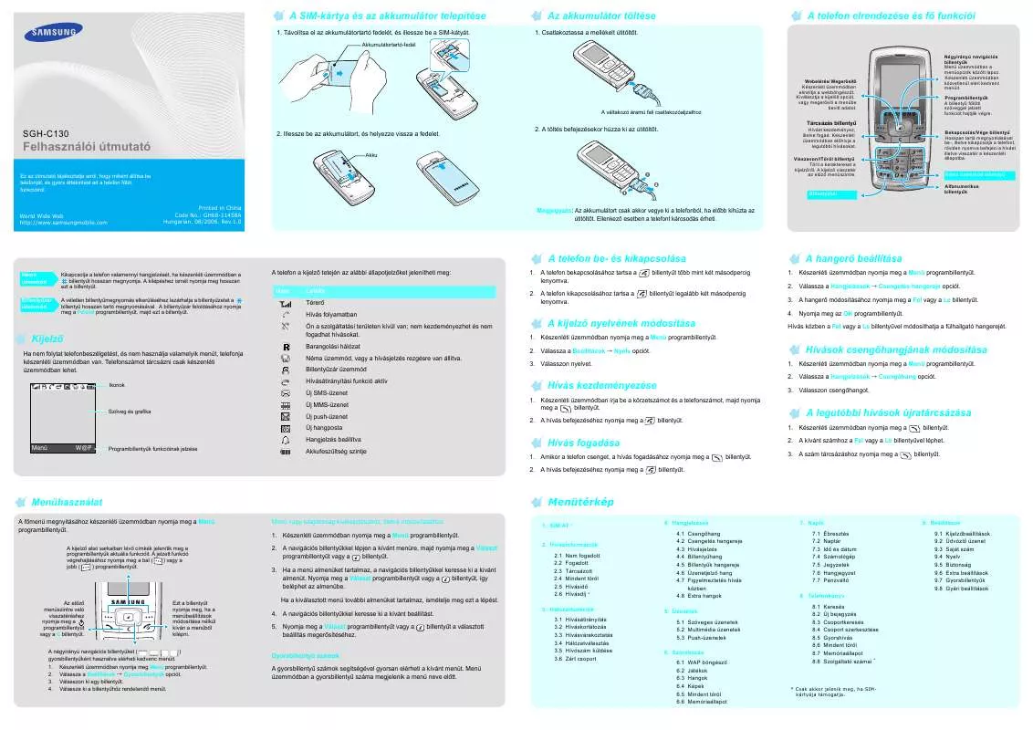 Mode d'emploi SAMSUNG C130