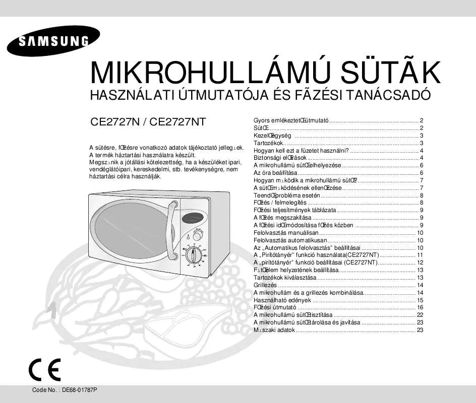 Mode d'emploi SAMSUNG CE2717N