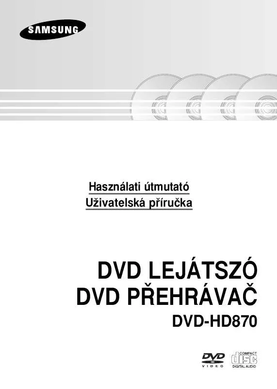 Mode d'emploi SAMSUNG DVD-HD870