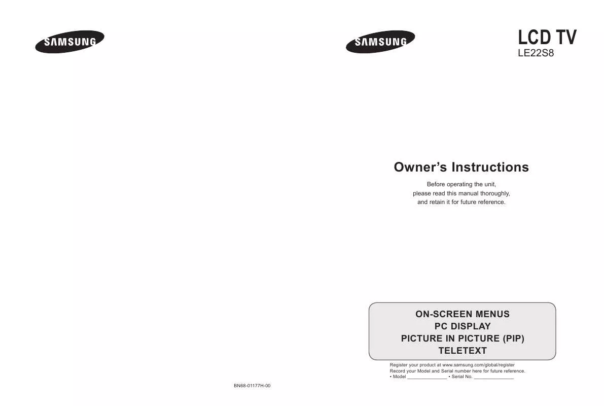 Mode d'emploi SAMSUNG LE22S81