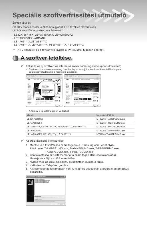 Mode d'emploi SAMSUNG LE32A556P1FRXU