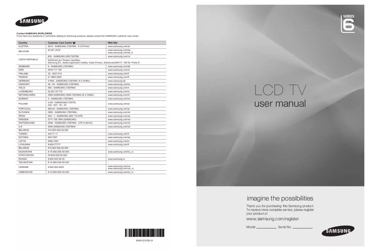 Mode d'emploi SAMSUNG LE46B652T4W