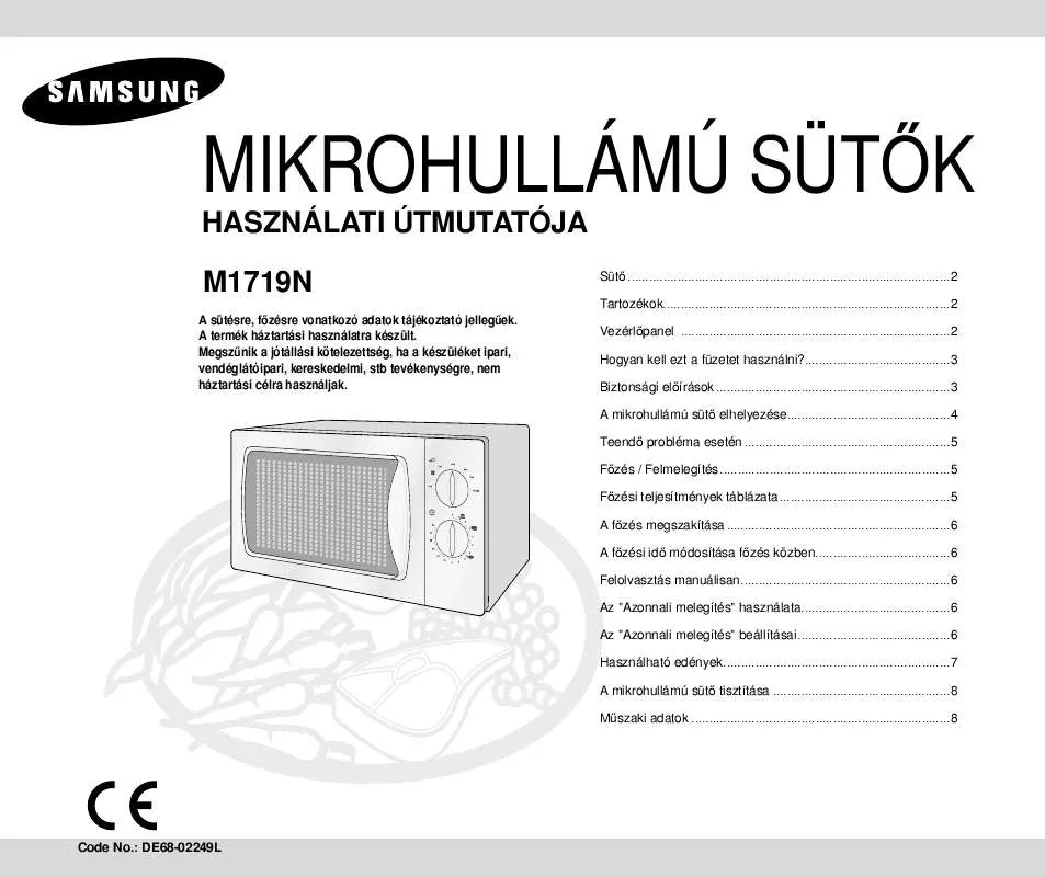 Mode d'emploi SAMSUNG M1719N