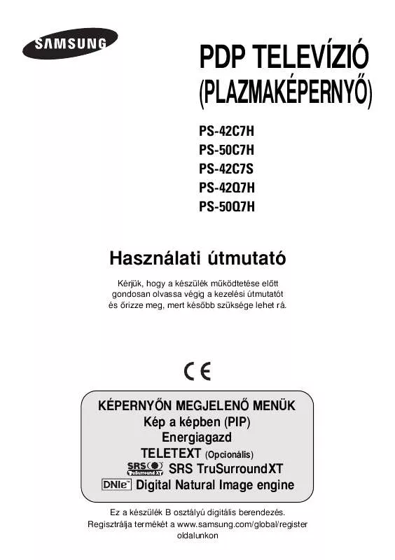 Mode d'emploi SAMSUNG PS-50C7H