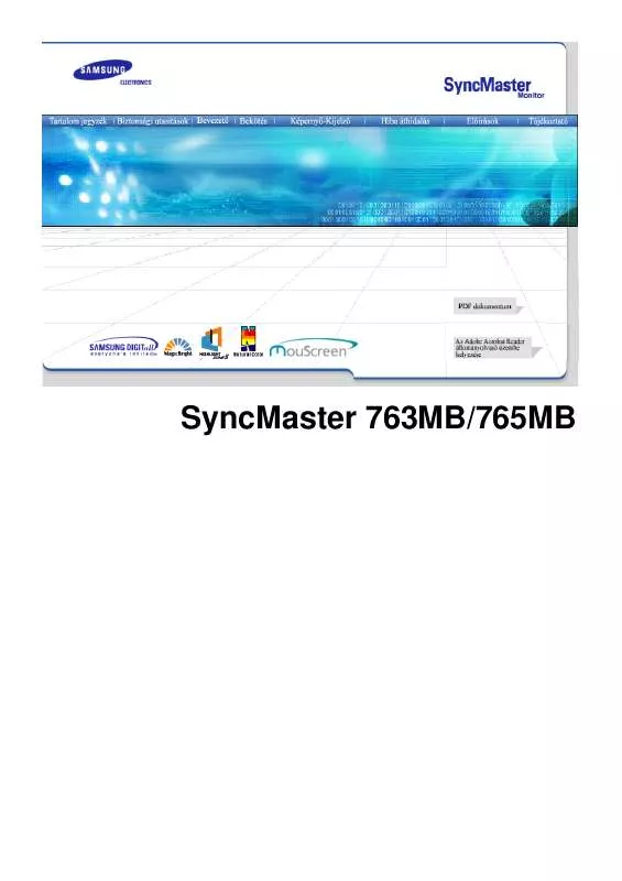 Mode d'emploi SAMSUNG SYNCMASTER 763MB