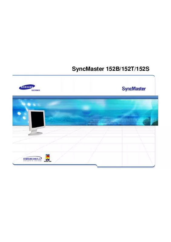 Mode d'emploi SAMSUNG SYNCMASTER152T