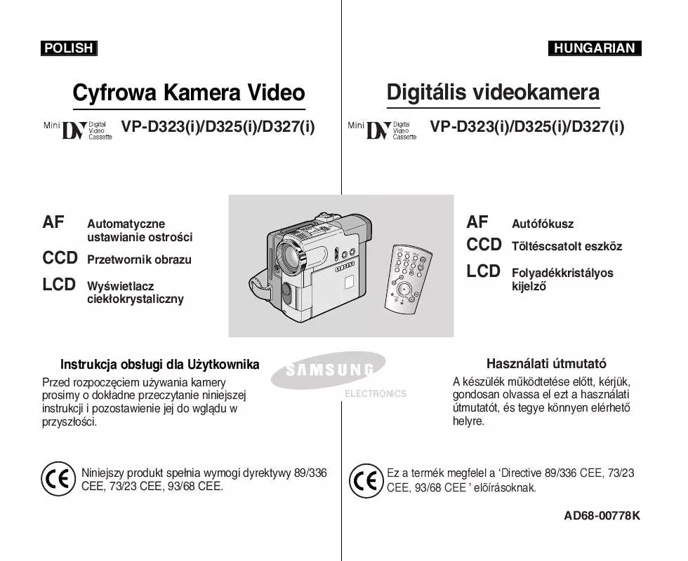 Mode d'emploi SAMSUNG VP-D325I