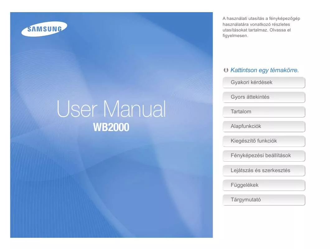 Mode d'emploi SAMSUNG WB2000