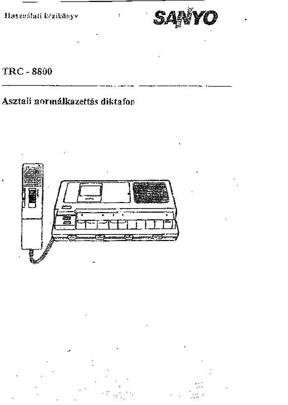 Mode d'emploi SANYO TRC 8800 DIKTAFON