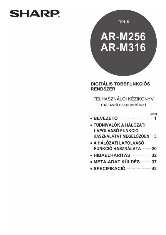 Mode d'emploi SHARP AR-M316