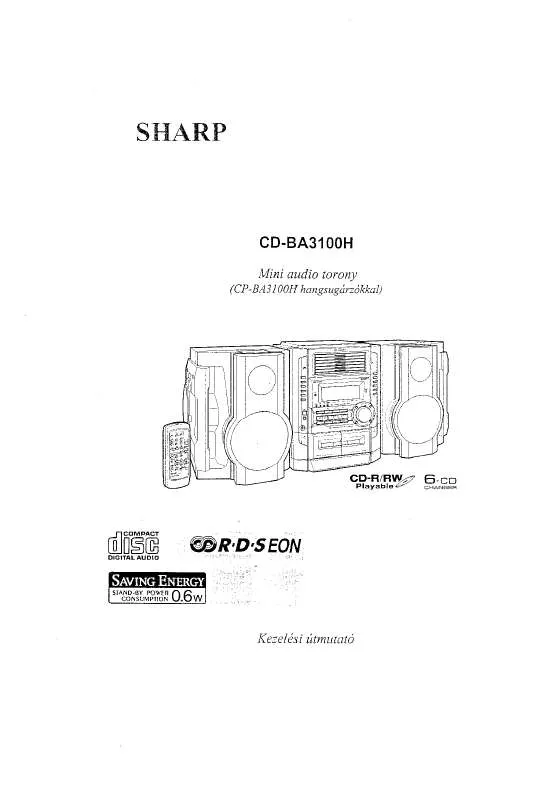 Mode d'emploi SHARP CD-BA3100H