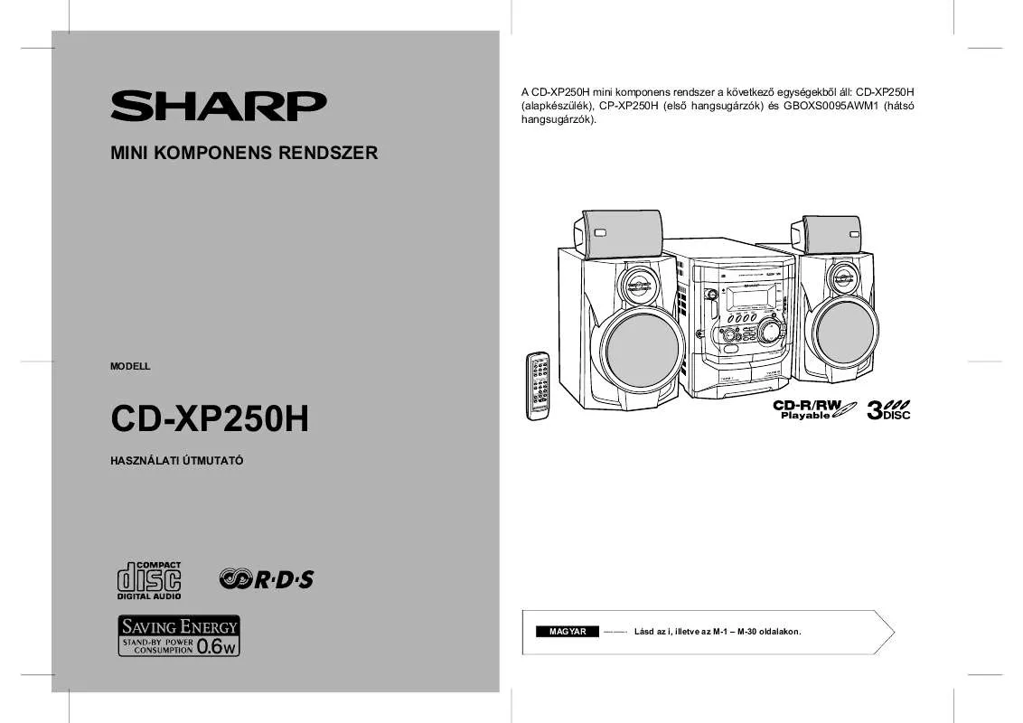 Mode d'emploi SHARP CD-XP250H