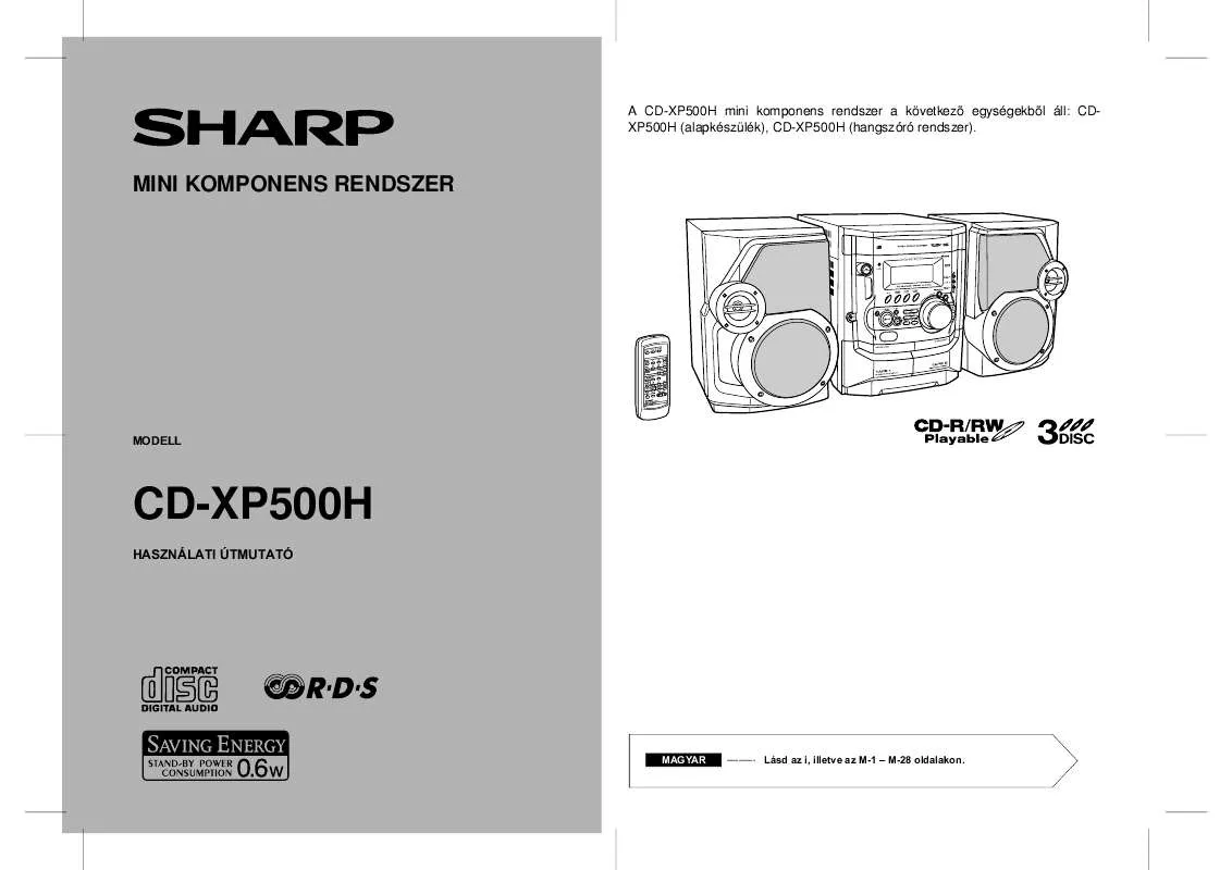 Mode d'emploi SHARP CD-XP500H