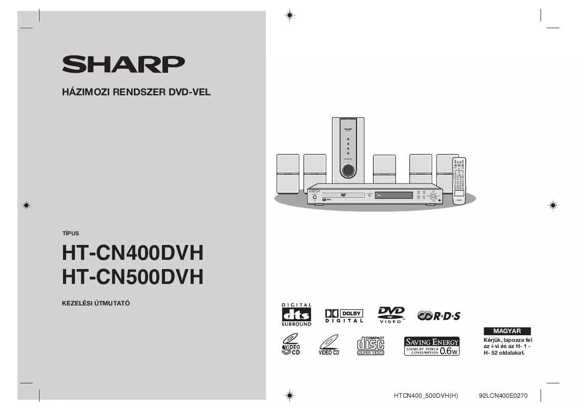 Mode d'emploi SHARP HT-CN400DVH/500DVH