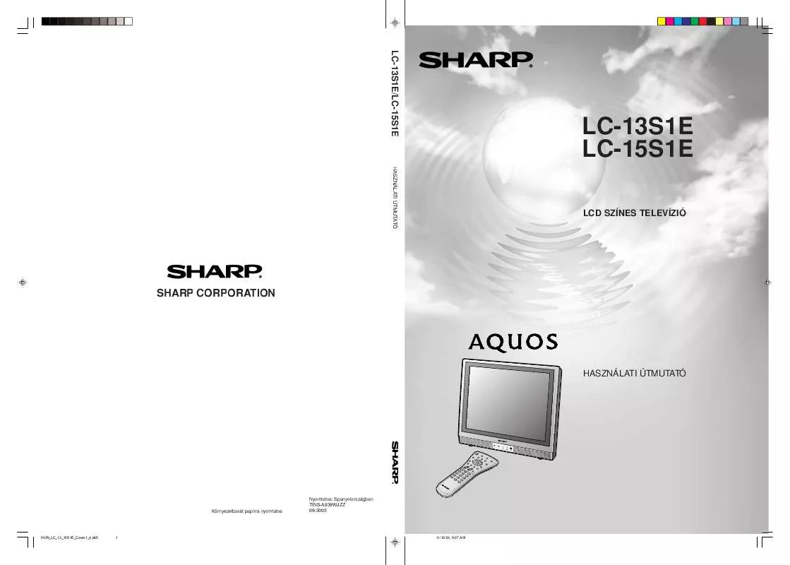 Mode d'emploi SHARP LC-13/15S1E