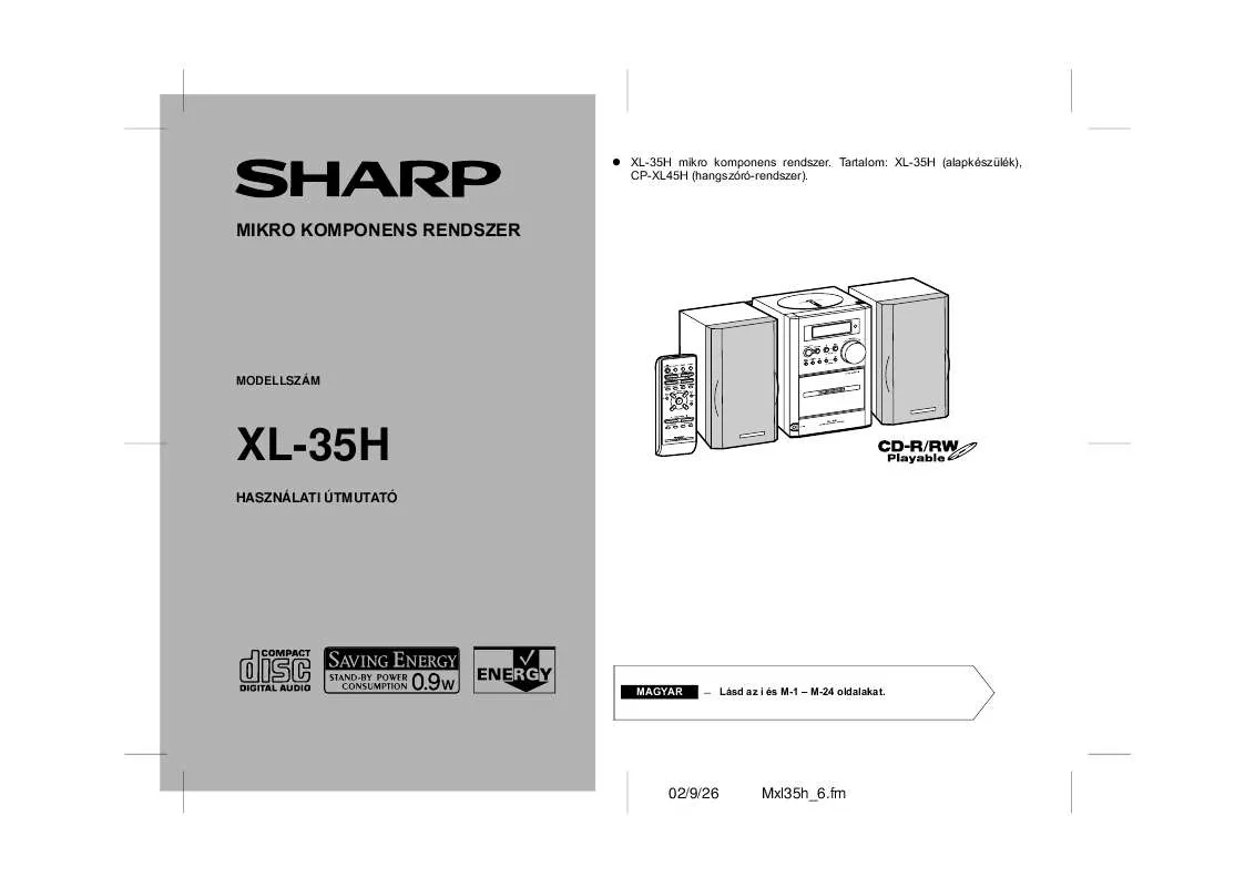 Mode d'emploi SHARP XL-35H