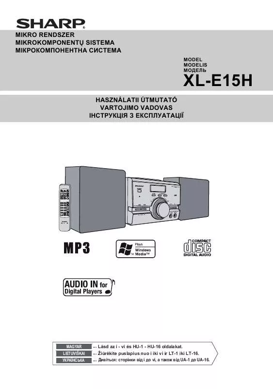 Mode d'emploi SHARP XL-E15H
