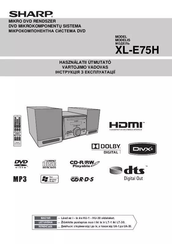 Mode d'emploi SHARP XL-E75H