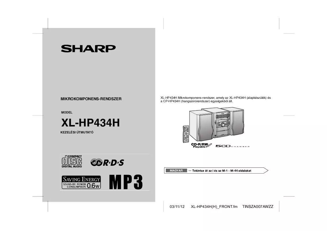 Mode d'emploi SHARP XL-HP434H