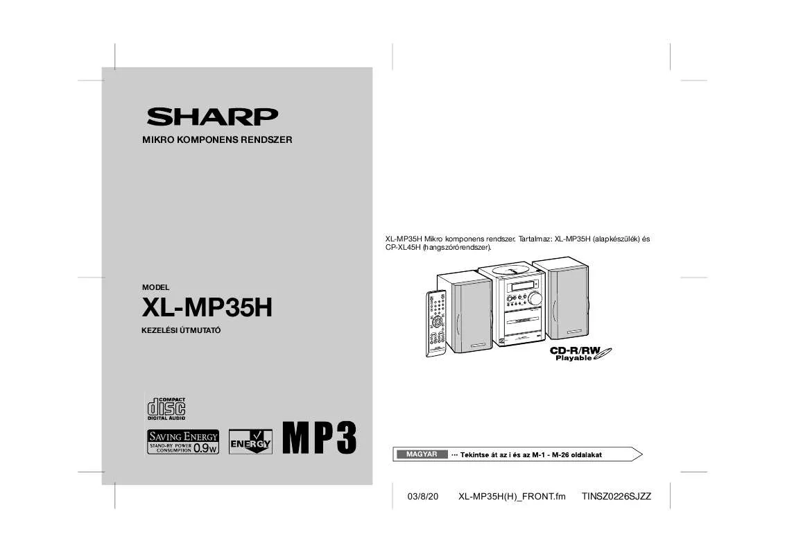Mode d'emploi SHARP XL-MP35H