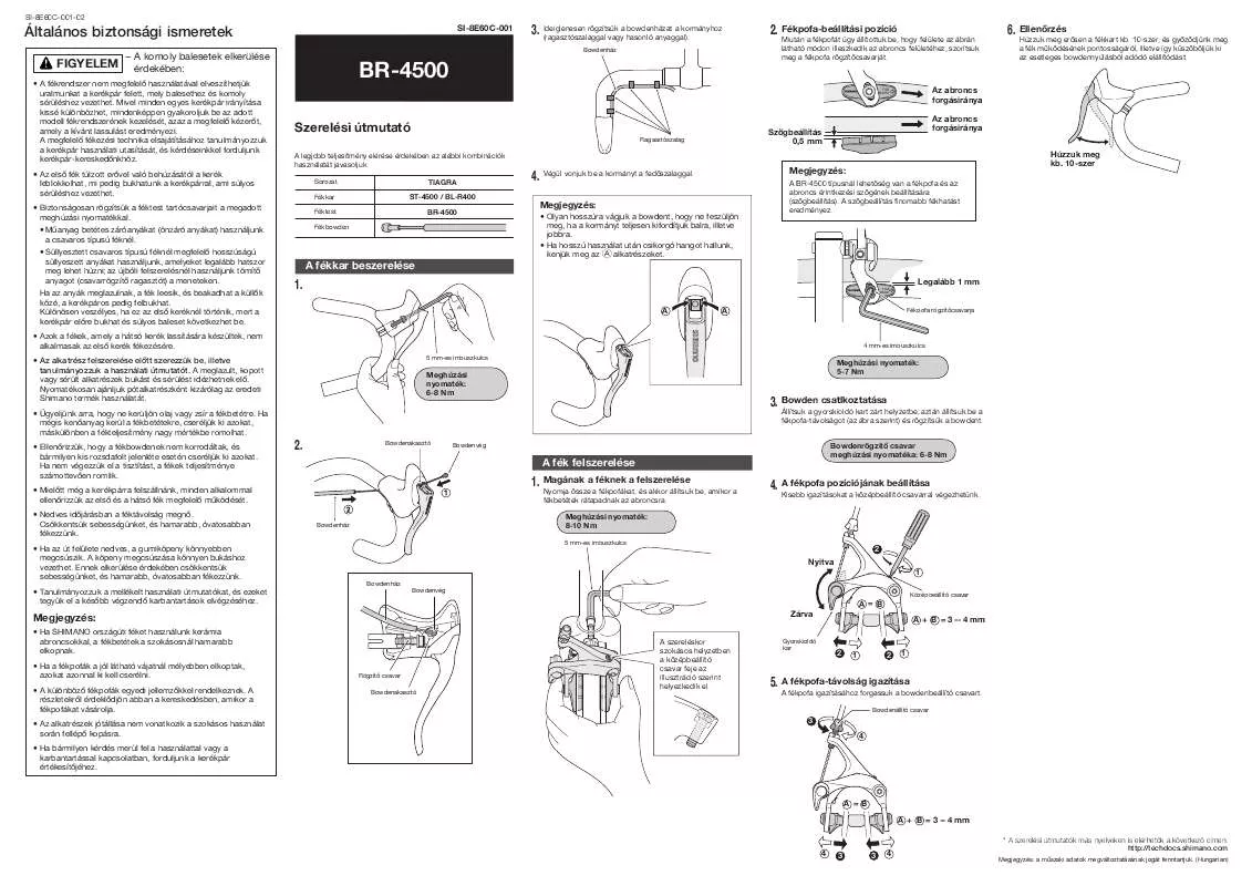 Mode d'emploi SHIMANO BR-4500