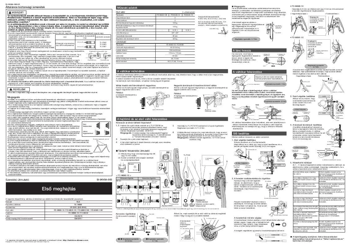 Mode d'emploi SHIMANO SI-5KV0A