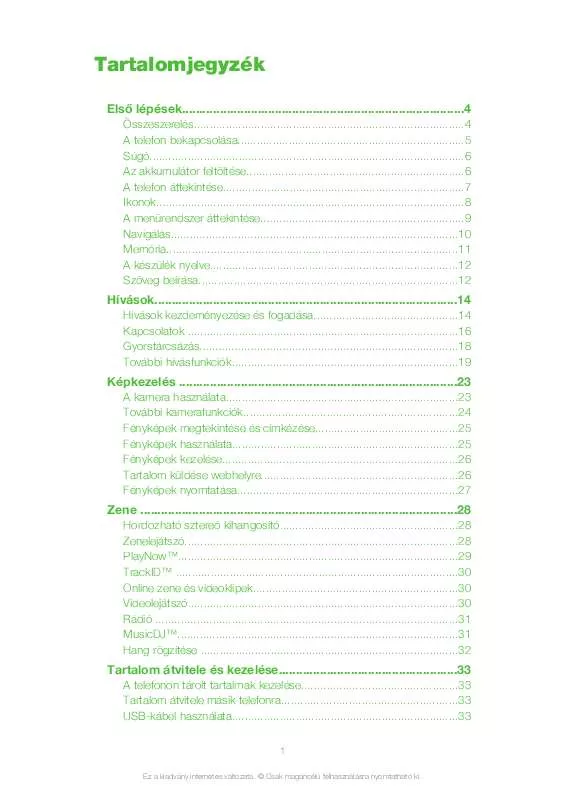 Mode d'emploi SONY ERICSSON JALOU