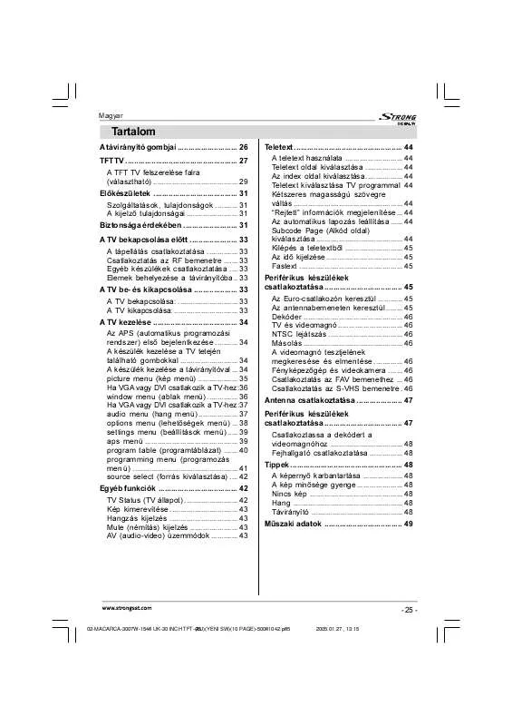 Mode d'emploi STRONG SRT L 3050