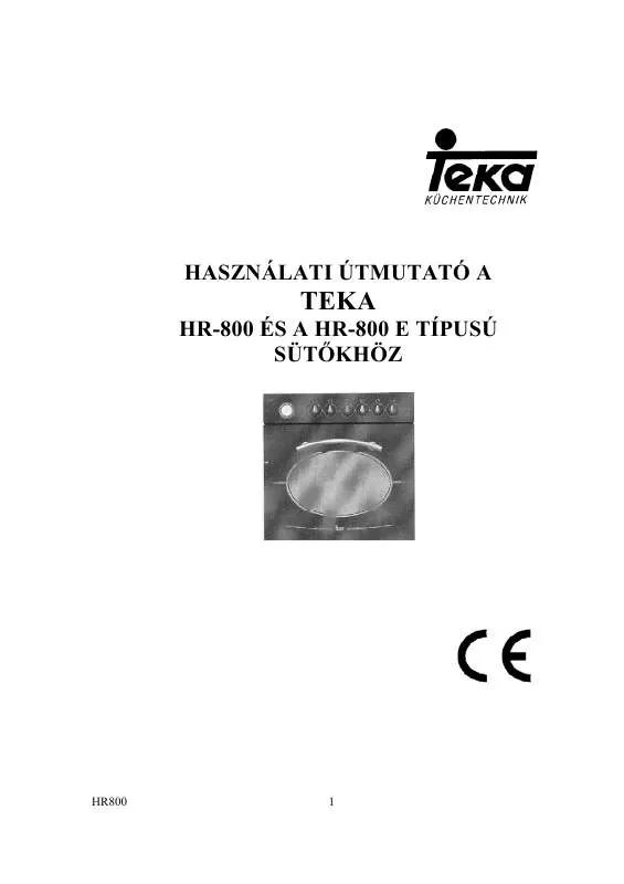 Mode d'emploi TEKA HR-800