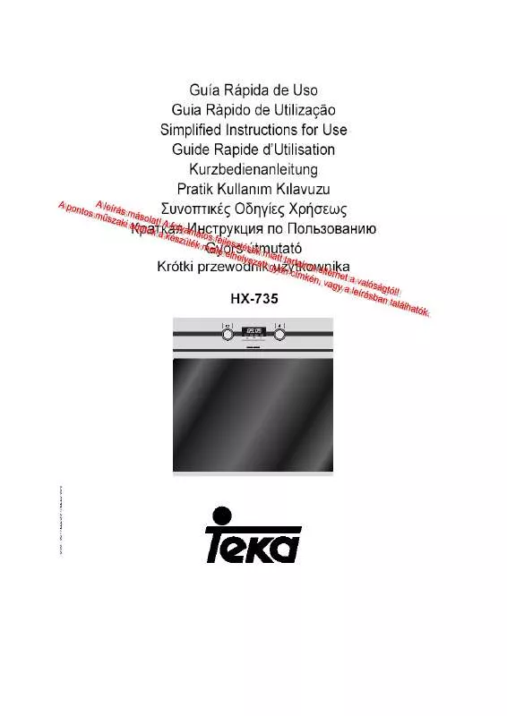 Mode d'emploi TEKA HX-735