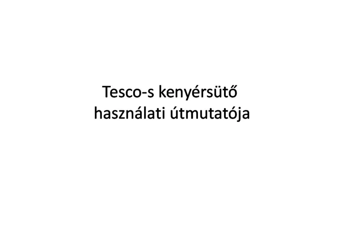 Mode d'emploi TESCO BM07