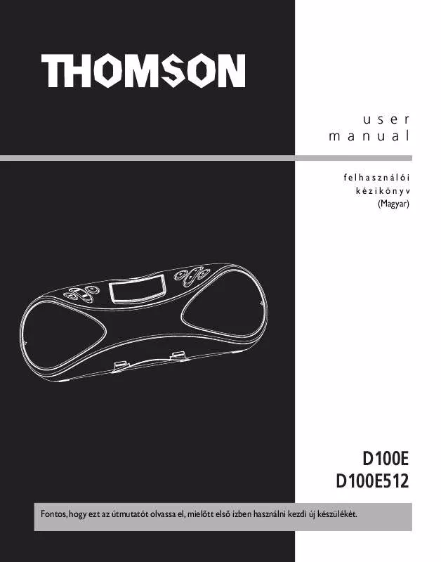 Mode d'emploi THOMSON D100E