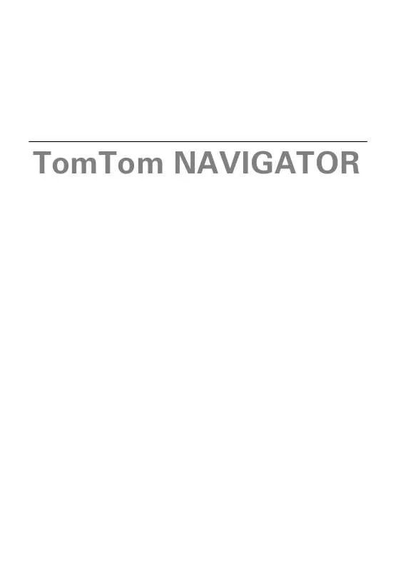 Mode d'emploi TOMTOM NAVIGATOR