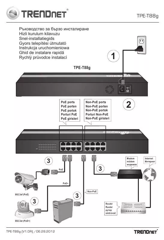 Mode d'emploi TRENDNET TPE-T88G
