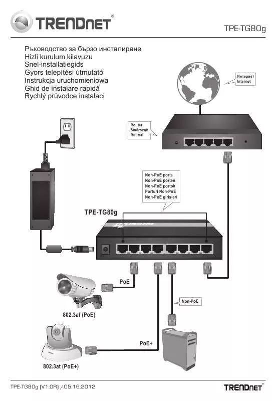 Mode d'emploi TRENDNET TPE-TG80G