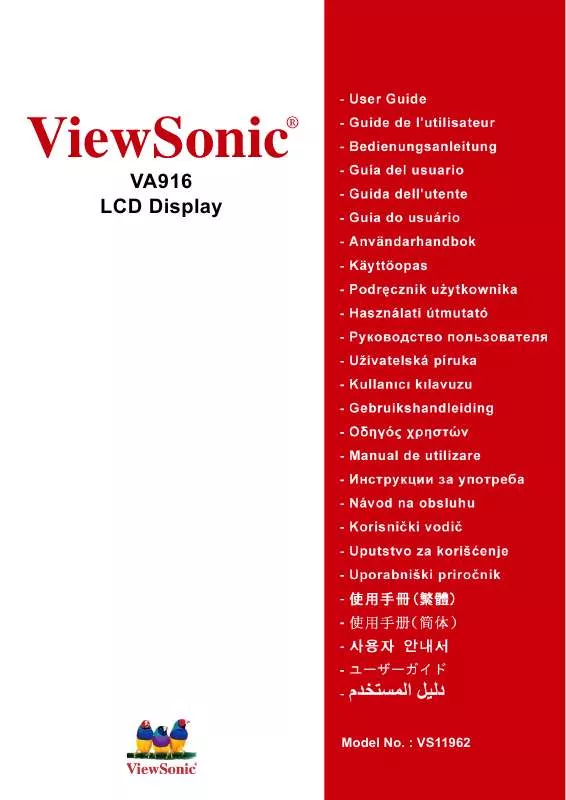 Mode d'emploi VIEWSONIC VA916