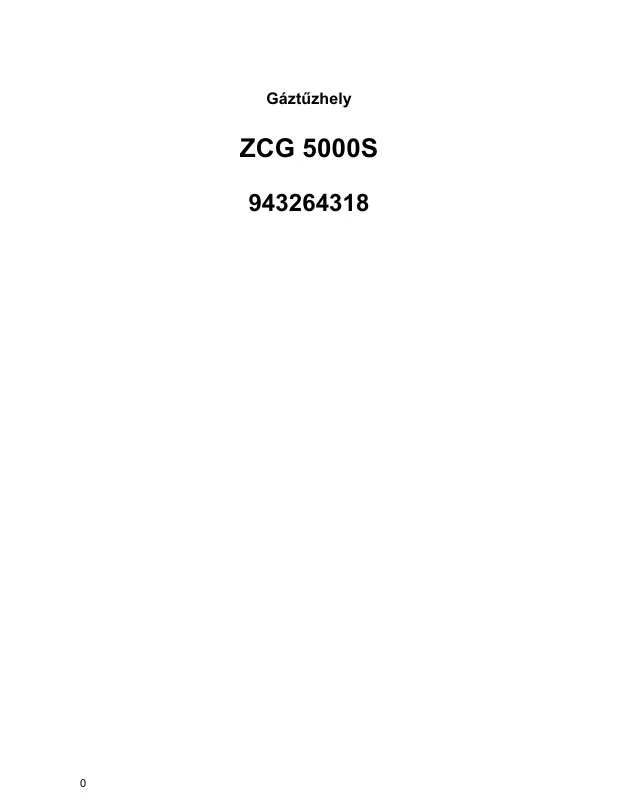 Mode d'emploi ZANUSSI ZCG5000S