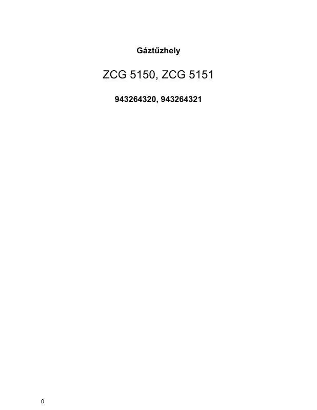 Mode d'emploi ZANUSSI ZCG5150