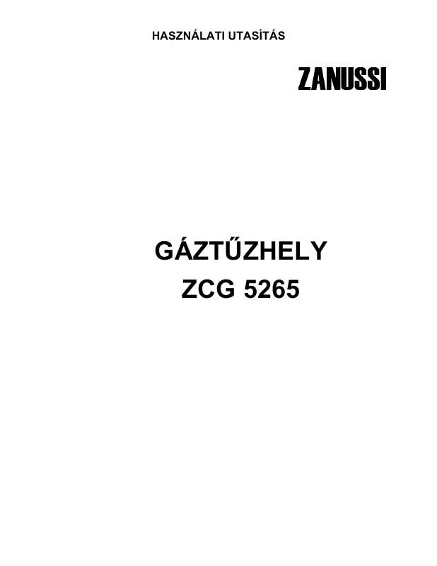 Mode d'emploi ZANUSSI ZCG5265