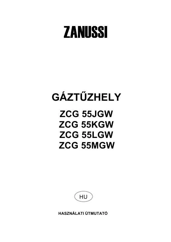 Mode d'emploi ZANUSSI ZCG55KGW